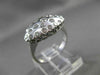ANTIQUE .65CT ROUND DIAMOND 14KT WHITE GOLD FILIGREE ETOILE MATTE RING #21031