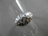 ANTIQUE .65CT ROUND DIAMOND 14KT WHITE GOLD FILIGREE ETOILE MATTE RING #21031