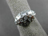 ANTIQUE .65CT ROUND DIAMOND 14KT WHITE GOLD FILIGREE ETOILE MATTE RING #21031