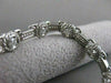 ANTIQUE 1CTW DIAMOND 14KT WHITE GOLD BEZEL ROPE FILIGREE BRACELET 6MM 7" #18775