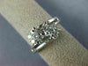 ANTIQUE .40CT DIAMOND 18K WHITE GOLD 3D FLORAL SEMI MOUNT ENGAGEMENT RING #18746