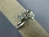 ANTIQUE .40CT DIAMOND 18K WHITE GOLD 3D FLORAL SEMI MOUNT ENGAGEMENT RING #18746