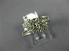 ANTIQUE .40CT DIAMOND 18K WHITE GOLD 3D FLORAL SEMI MOUNT ENGAGEMENT RING #18746