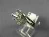 ANTIQUE .40CT DIAMOND 18K WHITE GOLD 3D FLORAL SEMI MOUNT ENGAGEMENT RING #18746