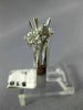 ANTIQUE .40CT DIAMOND 18K WHITE GOLD 3D FLORAL SEMI MOUNT ENGAGEMENT RING #18746