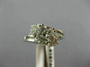 ANTIQUE .40CT DIAMOND 18K WHITE GOLD 3D FLORAL SEMI MOUNT ENGAGEMENT RING #18746