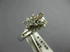 ANTIQUE .40CT DIAMOND 18K WHITE GOLD 3D FLORAL SEMI MOUNT ENGAGEMENT RING #18746