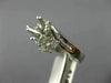 ANTIQUE .40CT DIAMOND 18K WHITE GOLD 3D FLORAL SEMI MOUNT ENGAGEMENT RING #18746