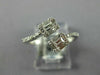 .39CT DIAMOND 18K WHITE GOLD 3D ROUND & BAGUETTE SQUARE CLUSTER CRISS CROSS RING