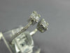 .39CT DIAMOND 18K WHITE GOLD 3D ROUND & BAGUETTE SQUARE CLUSTER CRISS CROSS RING