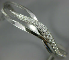 .56CT DIAMOND 18KT WHITE GOLD 3D MULTI ROW CRISS CROSS X LOVE BANGLE BRACELET