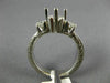 ANTIQUE .50CT DIAMOND 14KT WHITE GOLD 3 STONE SEMI MOUNT ENGAGEMENT RING #16334