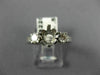 ANTIQUE .50CT DIAMOND 14KT WHITE GOLD 3 STONE SEMI MOUNT ENGAGEMENT RING #16334