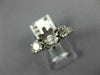 ANTIQUE .50CT DIAMOND 14KT WHITE GOLD 3 STONE SEMI MOUNT ENGAGEMENT RING #16334