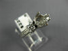 ANTIQUE .50CT DIAMOND 14KT WHITE GOLD 3 STONE SEMI MOUNT ENGAGEMENT RING #16334