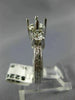 ANTIQUE .50CT DIAMOND 14KT WHITE GOLD 3 STONE SEMI MOUNT ENGAGEMENT RING #16334