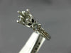 ANTIQUE .50CT DIAMOND 14KT WHITE GOLD 3 STONE SEMI MOUNT ENGAGEMENT RING #16334