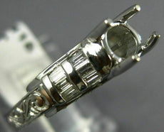 ANTIQUE .60CT DIAMOND 18KT WHITE GOLD FILIGREE SEMI MOUNT ENGAGEMENT RING #23415