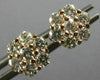 ESTATE 1.0CT DIAMOND 14KT ROSE GOLD 3D CLASSIC FLOWER STUD SCREW BACK EARRINGS