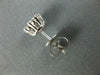 ESTATE .80CT DIAMOND 18KT WHITE GOLD 3D 7MM CLASSIC CLUSTER FLOWER STUD EARRINGS