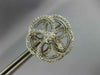 ESTATE LARGE 2.0CT DIAMOND 14KT WHITE GOLD ROUND FLOWER CLIP ON EARRINGS #21749