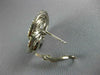 ESTATE LARGE 2.0CT DIAMOND 14KT WHITE GOLD ROUND FLOWER CLIP ON EARRINGS #21749