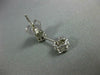 ESTATE 1.06CT DIAMOND 14KT WHITE GOLD 3D DOUBLE FLOWER HANGING EARRINGS #155