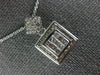 .56CT DIAMOND 14KT WHITE GOLD 3D ROUND & PRINCESS INVISIBLE SQUARE PENDANT #703