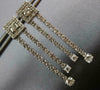 ESTATE 1.60CT DIAMOND 14KT WHITE GOLD 3D CLASSIC SQUARE HANGING EARRINGS #1676