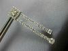 ESTATE 1.60CT DIAMOND 14KT WHITE GOLD 3D CLASSIC SQUARE HANGING EARRINGS #1676