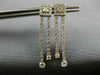 ESTATE 1.60CT DIAMOND 14KT WHITE GOLD 3D CLASSIC SQUARE HANGING EARRINGS #1676