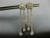 ESTATE 1.60CT DIAMOND 14KT WHITE GOLD 3D CLASSIC SQUARE HANGING EARRINGS #1676