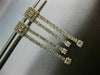 ESTATE 1.60CT DIAMOND 14KT WHITE GOLD 3D CLASSIC SQUARE HANGING EARRINGS #1676