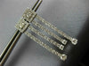 ESTATE 1.60CT DIAMOND 14KT WHITE GOLD 3D CLASSIC SQUARE HANGING EARRINGS #1676