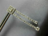 ESTATE 1.60CT DIAMOND 14KT WHITE GOLD 3D CLASSIC SQUARE HANGING EARRINGS #1676