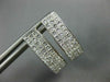 LARGE 1.56CT DIAMOND 14KT WHITE GOLD 3D PRINCESS INVISIBLE HUGGIE EARRINGS #1674