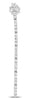 ESTATE 1.25CT DIAMOND 14KT WHITE GOLD 3D CLASSIC SINGLE ROW BAR DROP EARRINGS
