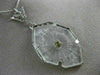 ANTIQUE LARGE WHITE QUARTZ 14KT WHITE GOLD 3D VICTORIAN FILIGREE PENDANT #19784