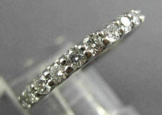 ESTATE 1.25CT ROUND DIAMOND 14KT WHITE GOLD 3D ETERNITY WEDDING ANNIVERSARY RING