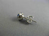 ESTATE 1.18CT DIAMOND & AAA SAPPHIRE 18KT WHITE GOLD 3D ROUND HALO STUD EARRINGS