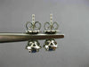 ESTATE 1.18CT DIAMOND & AAA SAPPHIRE 18KT WHITE GOLD 3D ROUND HALO STUD EARRINGS