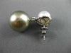 EXTRA LARGE .45CT DIAMOND & SOUTH SEA TAHITIAN PEARL 18KT WHITE GOLD 3D EARRINGS