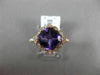 2.51CT DIAMOND & AAA AMETHYST 14KT ROSE GOLD 3D SQUARE FLOWER FILIGREE LOVE RING