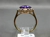 2.51CT DIAMOND & AAA AMETHYST 14KT ROSE GOLD 3D SQUARE FLOWER FILIGREE LOVE RING