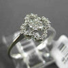 ANTIQUE SMALL .16CT DIAMOND 14KT WHITE GOLD FLORAL FOUR PETAL PAVE CLUSTER RING