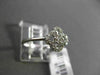 ANTIQUE SMALL .16CT DIAMOND 14KT WHITE GOLD FLORAL FOUR PETAL PAVE CLUSTER RING