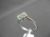 ANTIQUE SMALL .16CT DIAMOND 14KT WHITE GOLD FLORAL FOUR PETAL PAVE CLUSTER RING