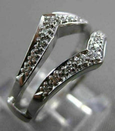 ANTIQUE WIDE .18CT OLD MINE DIAMOND 14KT WHITE GOLD PAVE INSERT RING #22030