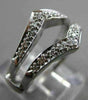 ANTIQUE WIDE .18CT OLD MINE DIAMOND 14KT WHITE GOLD PAVE INSERT RING #22030