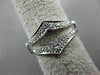 ANTIQUE WIDE .18CT OLD MINE DIAMOND 14KT WHITE GOLD PAVE INSERT RING #22030